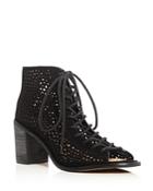 Vince Camuto Tulina Perforated Lace Up Booties