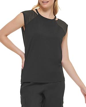 Karl Lagerfeld Paris Embellished Cutout Tee