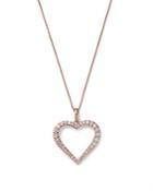 Bloomingdale's Diamond Heart Pendant Necklace In 14k Rose Gold, 0.50 Ct. T.w. - 100% Exclusive