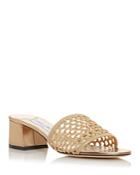 Jimmy Choo Women's Minea 45 Woven Block Heel Slide Sandals