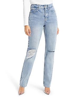 Good American Good 90's Icon High Rise Straight Leg Jeans