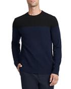 Theory Color Blocked Cashmere Sweater