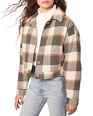 Cupcakes And Cashmere Gaia Check Bomber Jacket