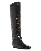 Giuseppe Zanotti Women's Rebecca Croc-embossed Over-the-knee Wedge Boots