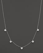Diamond Necklace In 14k White Gold, 0.75 Ct. T.w.