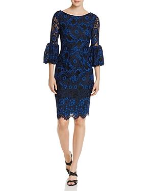 Laundry By Shelli Segal Puffy-sleeve Lace Dress