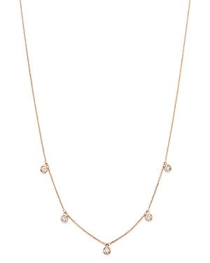 Bloomingdale's Diamond Station Necklace In 14k Rose Gold, 0.50 Ct. T.w. - 100% Exclusive