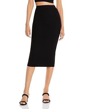 Aqua Ribbed Midi Skirt - 100% Exclusive