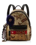 Mcm Stark Insignia Small Metallic Backpack