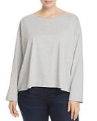 Eileen Fisher Plus Speckled Knit Tee
