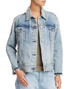 Rag & Bone/jean Oversized Distressed Denim Jacket