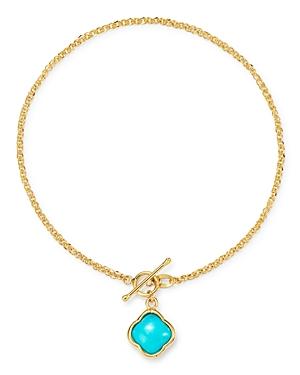 Bloomingdale's Turquoise Clover Bracelet In 14k Yellow Gold - 100% Exclusive