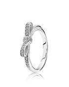 Pandora Ring - Sterling Silver & Cubic Zirconia Sparkling Bow