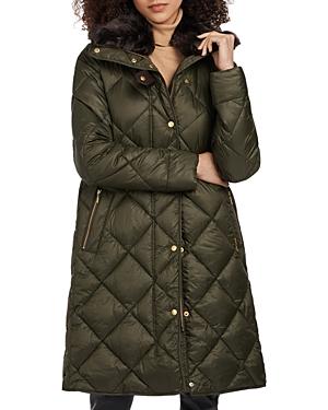 Barbour Faux Fur Collar Puffer Jacket
