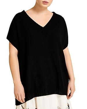 Marina Rinaldi Alamaro Waffle Textured Knit Top