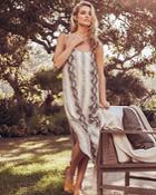 Karen Kane Snake-print Racerback Midi Dress