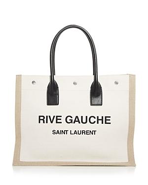 Saint Laurent Rive Gauche Linen Tote