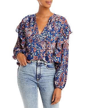 Aqua Ruffled Tassel Tie Top - 100% Exclusive