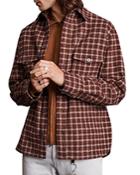 Allsaints Guerra Yarn Dyed Check Oversized Fit Button Down Shirt