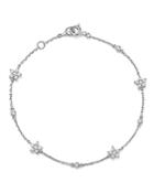 Diamond Flower Station Bracelet In 14k White Gold, .35 Ct. T.w. - 100% Exclusive