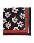 Ted Baker Floral Print Silk Pocket Square