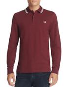 Fred Perry Twin Tipped Long Sleeve Slim Fit Polo Shirt