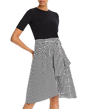 Aqua Striped Tie-waist Dress - 100% Exclusive