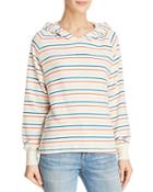 Lna Rainbow-stripe Hooded Sweatshirt
