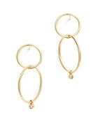 Zoe Chicco 14k Gold Diamond Double Circle Drop Earrings