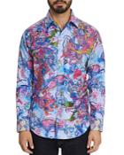 Robert Graham Limited Edition Embroidered Mixed-print Classic Fit Shirt