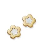 Bloomingdale's Mother Of Pearl Flower Stud Earrings In 14k Yellow Gold - 100% Exclusive