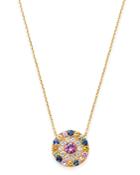 Bloomingdale's Multi-sapphire & Diamond Pendant Necklace In 14k Yellow Gold, 16 - 100% Exclusive