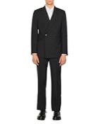Sandro Croise Double Breasted Button Front Tailored Fit Suit Jacket