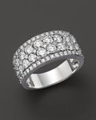 Diamond Cluster Band Ring In 14k White Gold, 2.0 Ct. T.w.