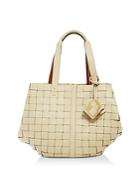 Tory Burch Sete Leather Woven Tote