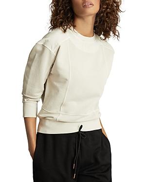 Reiss Anais Mixed Media Relaxed Sweatshirt