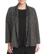 Eileen Fisher Plus Notched-collar Sweater Jacket