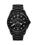 Emporio Armani Swiss Made Black Stainless Steel Watch, 44mm