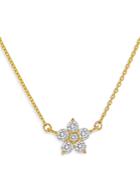 Rachel Reid 14k Yellow Gold Diamond Flower Pendant Necklace, 17