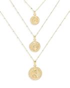 Adinas Jewels Coin Pendant Necklaces, Set Of 3