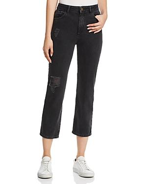 Dl1961 Jerry Vintage High Rise Straight Jeans In Stone