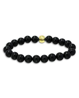 Aqua 18k Gold-plated Sterling Silver & Gemstone Beaded Stretch Bracelet - 100% Exclusive