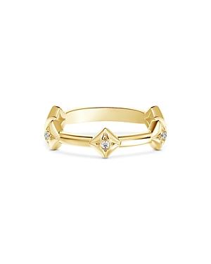 De Beers Forevermark Icon Station Band With Diamond Accents In 18k Yellow Gold