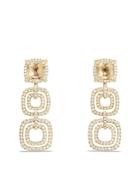 David Yurman Chatelaine Pave Bezel Triple Drop Earrings With Champagne Citrine And Diamonds In 18k Gold