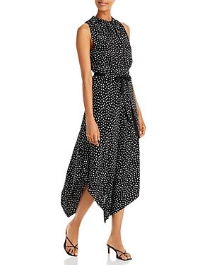 Jason Wu Dot Print Silk Sleeveless Midi Dress