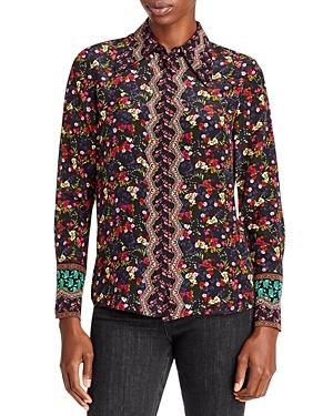 Alice And Olivia Willa Floral Print Top