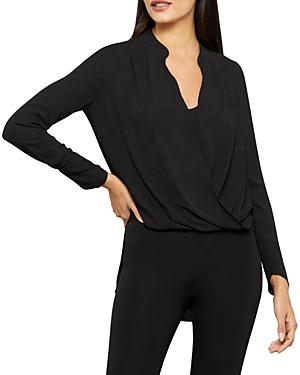 Bcbgmaxazria Jaclyn Drape Front Blouse