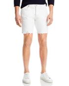 7 For All Mankind Straight Fit Raw Edge Denim Shorts