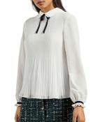 Ted Baker Pleated Tie Neck Top