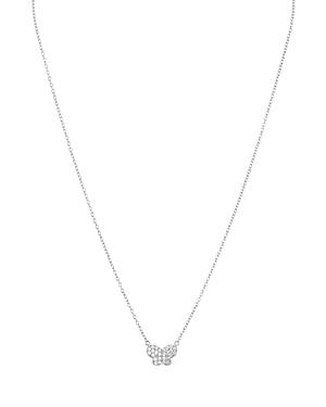 Aqua Sterling Silver Butterfly Pendant Necklace, 15 - 100% Exclusive